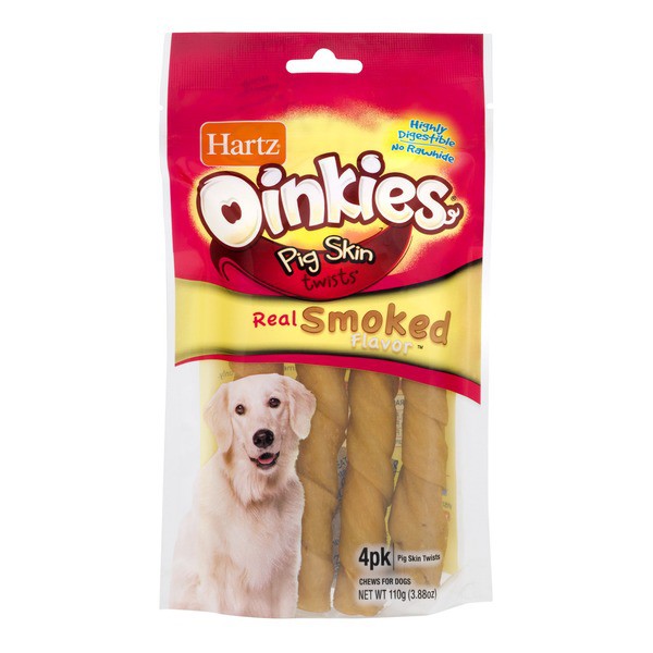 

HARTZ Dog Snack Oinkies Pig Skin Twist Real Smoked 110gr