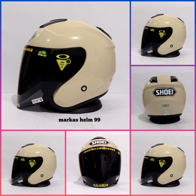 HELM DYR KYOTO CREAM GLOSS PAKET GANTENG-paket venom smoke