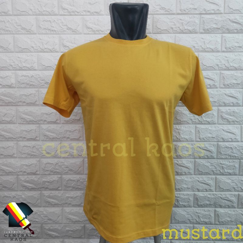 KAOS POLOS / Baju POLOS Mustard Cotton Combed 24s Premium