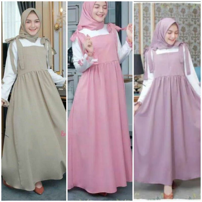 Dress Gamis Remaja Kekinian Outer Rampel