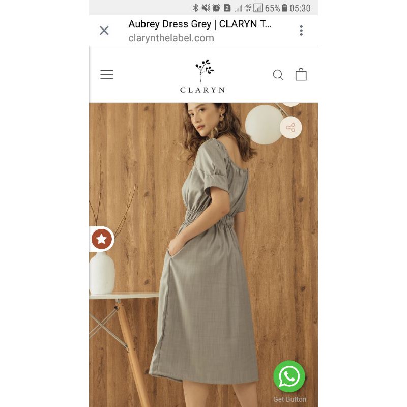 Claryn the lable Aubrey dress grey