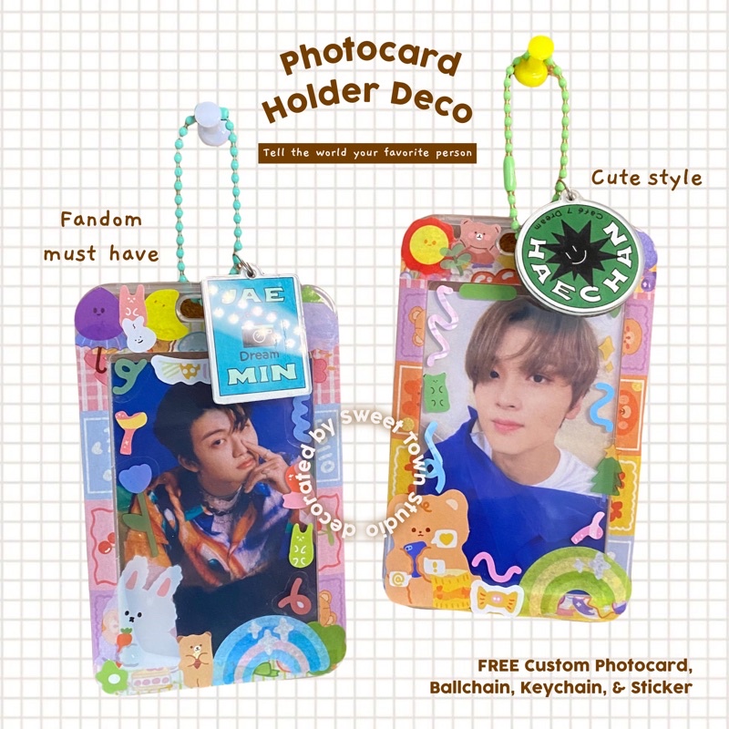 PC (Photocard) Holder Deco FREE KEYCHAIN ID Card e-money flazz Deco Doff NCT Dream ENHYPEN TXT EXO A