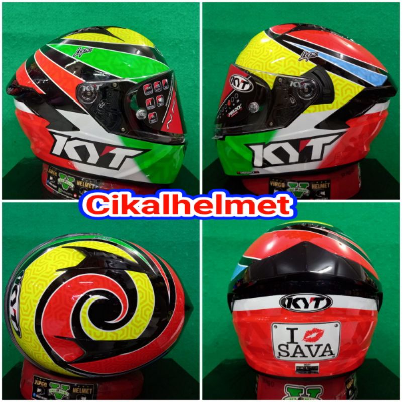 KYT HELM NFR SAVA REPLICA RED YELLOW GREEN KYT ORIGINAL TERMURAH