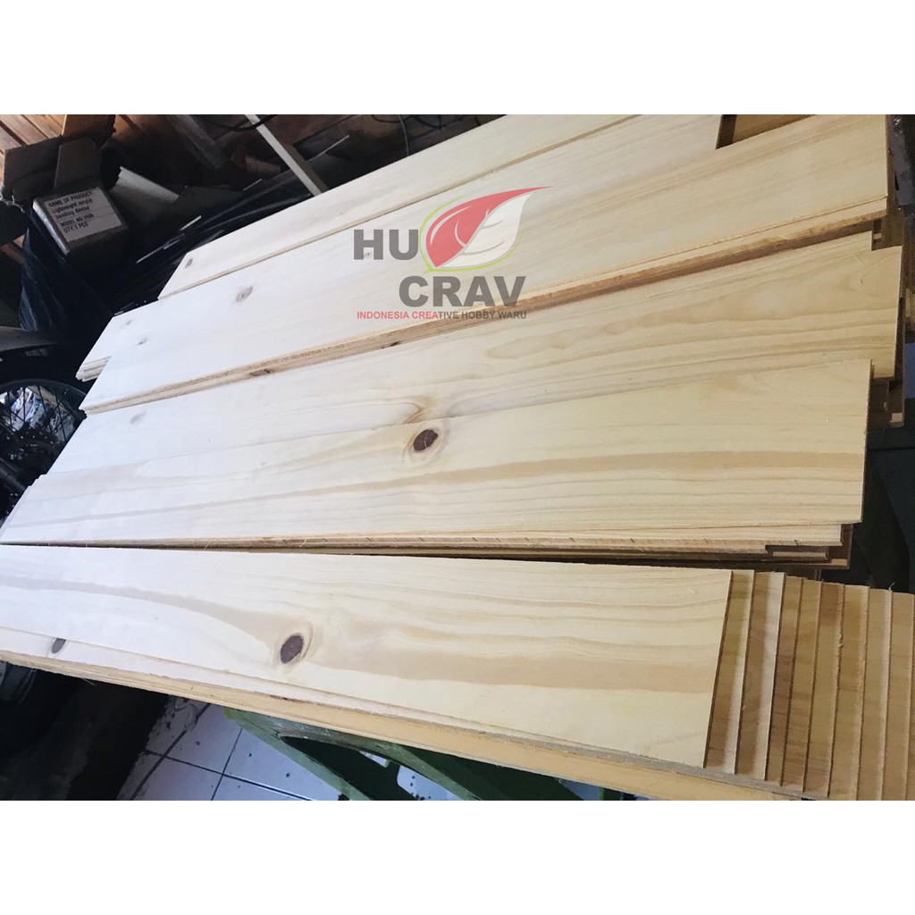 New papan kayu jati belanda atau kayu pinus tanpa bekas paku tebal 5mm