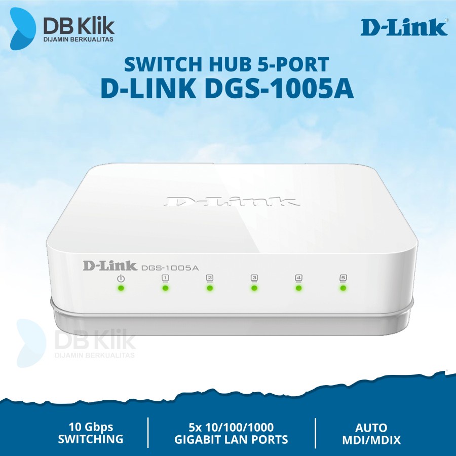 Switch Hub D-Link DLink 5 Port DGS 1005A Gigabit