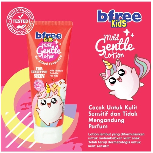 BFREE Kids Lotion ( Tekstur lembut Dengan essential oil Dan Akti-Bakterial membantu si kecil terhindar dari kuman.)