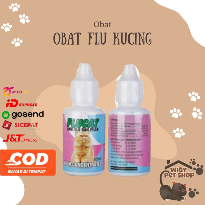 Obat Flu Kucing Flucat demam batuk pilek kucing