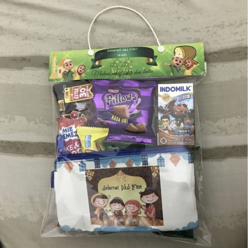 

Souvenir lebaran anak bingkisan idul fitri snack dompet tempat pensil
