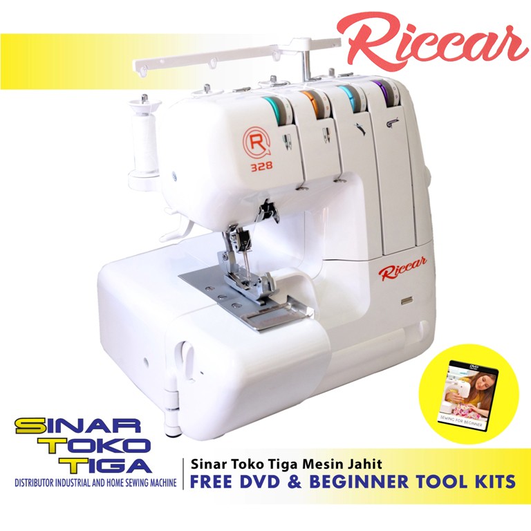 RICCAR 328 MESIN JAHIT OBRAS NECI BENANG 4 PORTABLE PEMULA