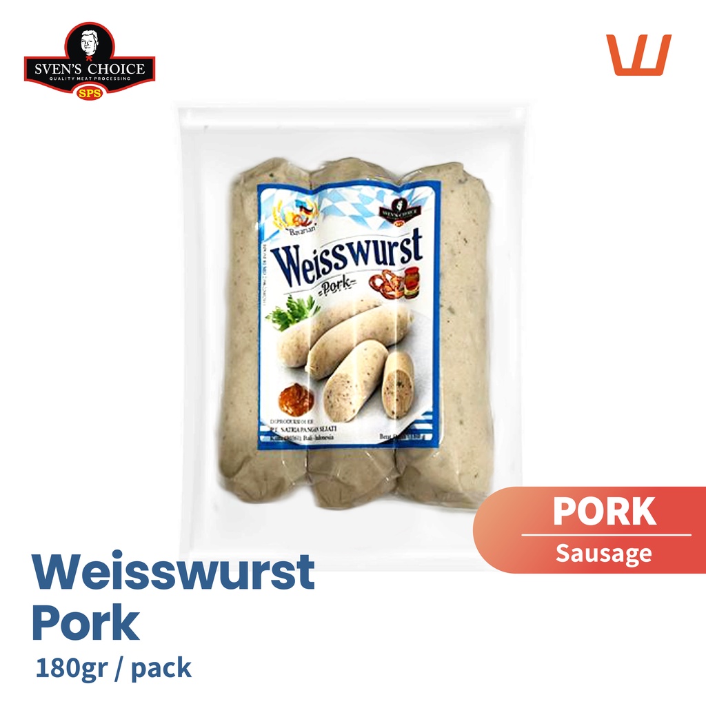 

Weisswurst Pork Sosis Babi 180 Gr Sven's Choice