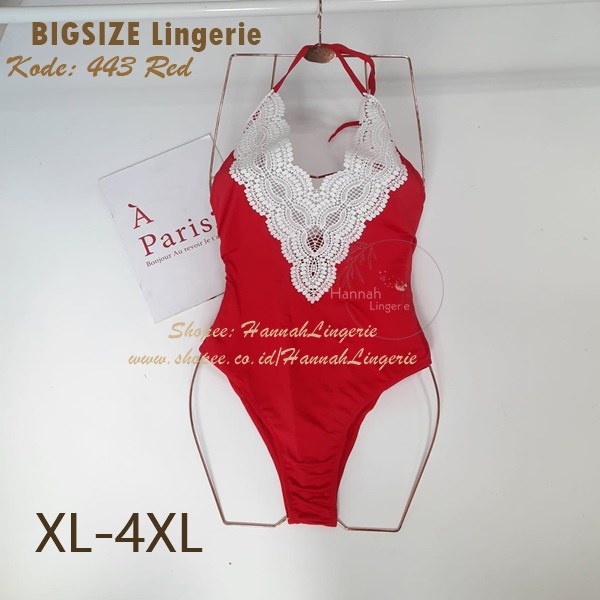 4XL 3XL XXL XL Super Hot Lingerie Baju Tidur Seksi Dinas Depan Suami, Transparan Malam Pertama Big Size 443