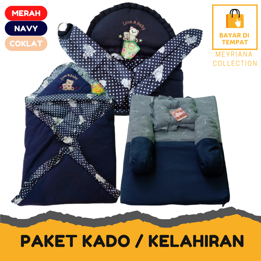 Gendongan Samping Selimut dan Kasur bayi paket kado 3 in 1