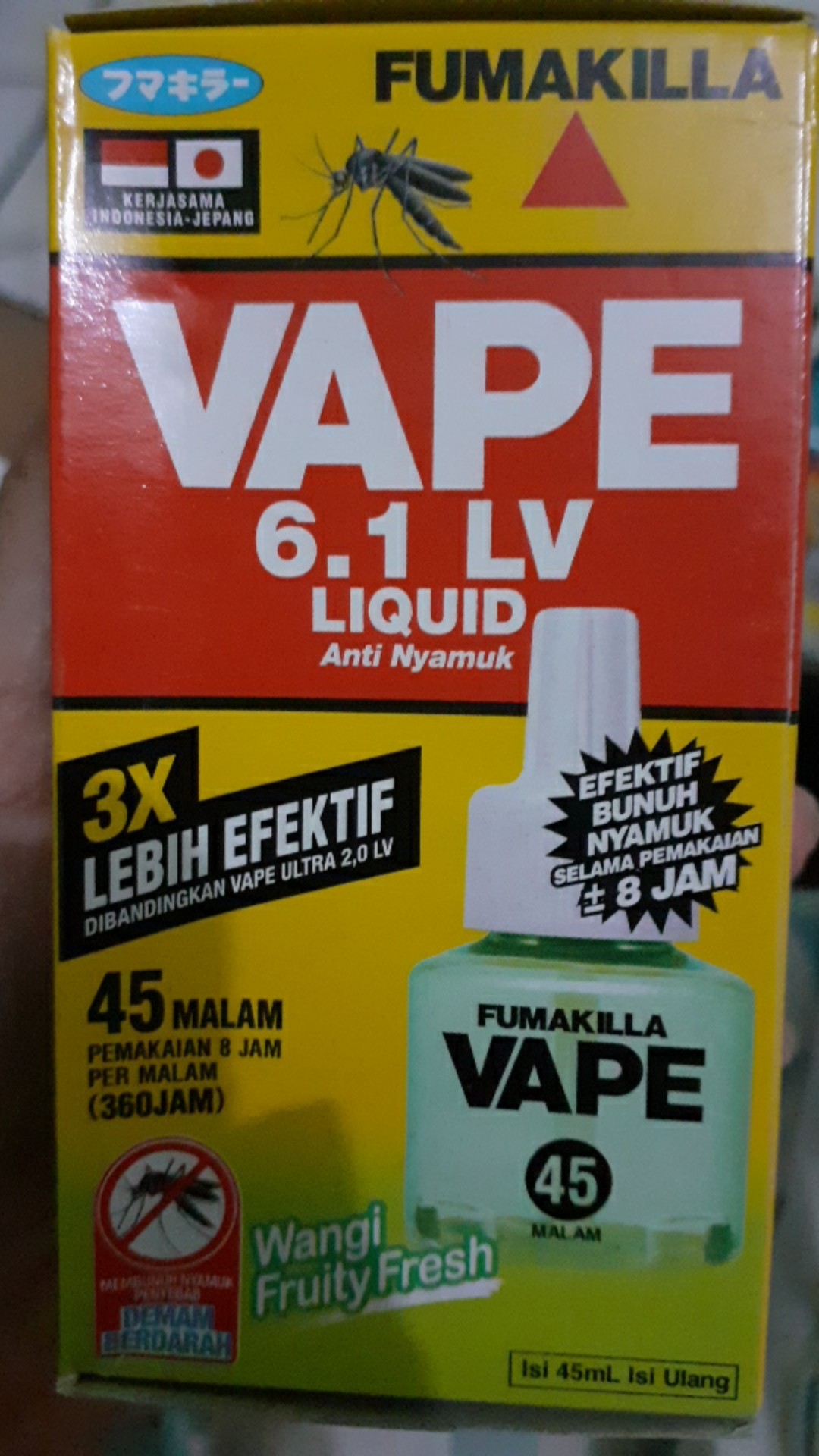Obat Nyamuk Vape Refill 45 Days | Vape Fumakilla Nyamuk 45