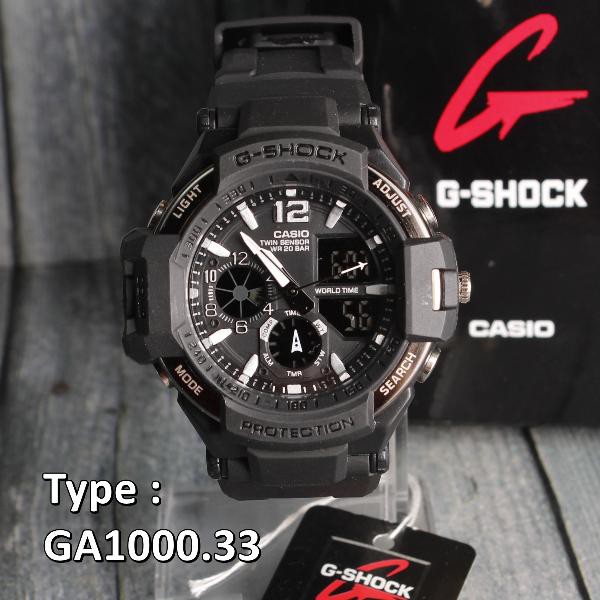 G SHOCK Full Black Casio Master G GA1100 GA1000 . Jam Tangan Pria & anak anak
