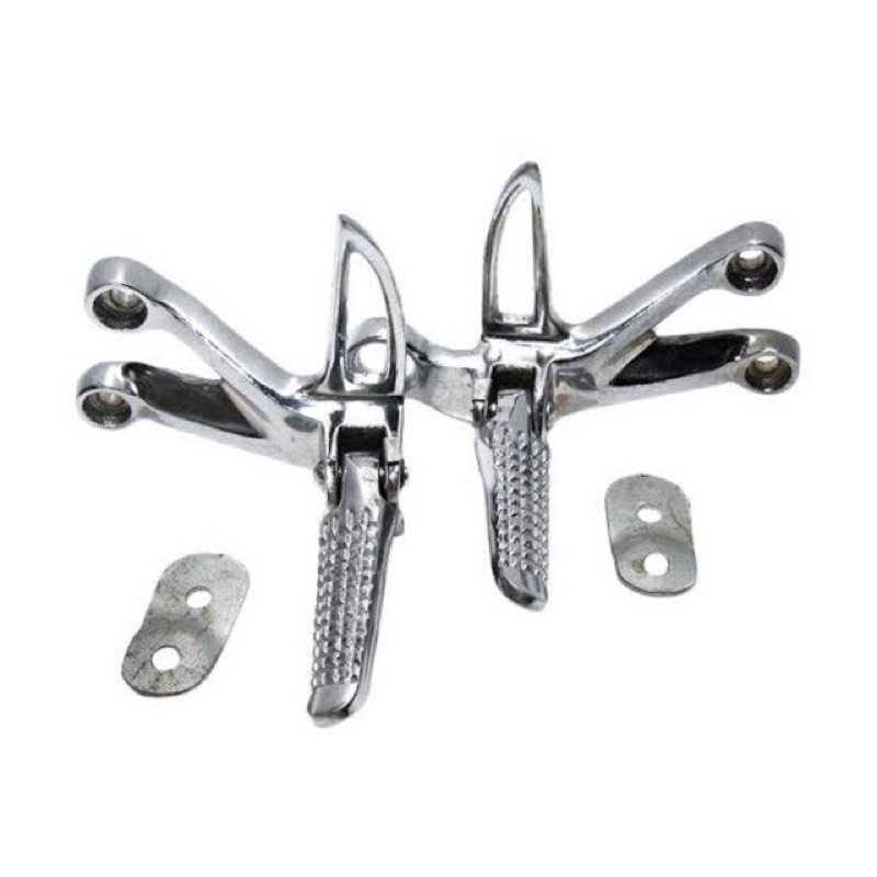 FOOTSTEP SATRIA FU F150 CHROME SILVER BELAKANG FOOT STEP POSTEP PIJAKAN KAKI DUDUKAN BISA COCOK SEMUA MOTOR HARGA SEPASANG KIRI KANAN