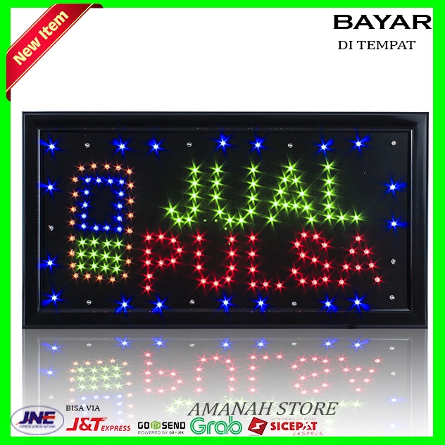 Papan Led JUAL PULSA penglaris Toko/Counter pulsa meriah warna