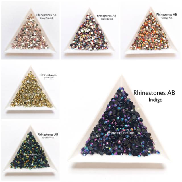 Rhinestones permata tempel 3mm ab bahan tasbih digital kristal