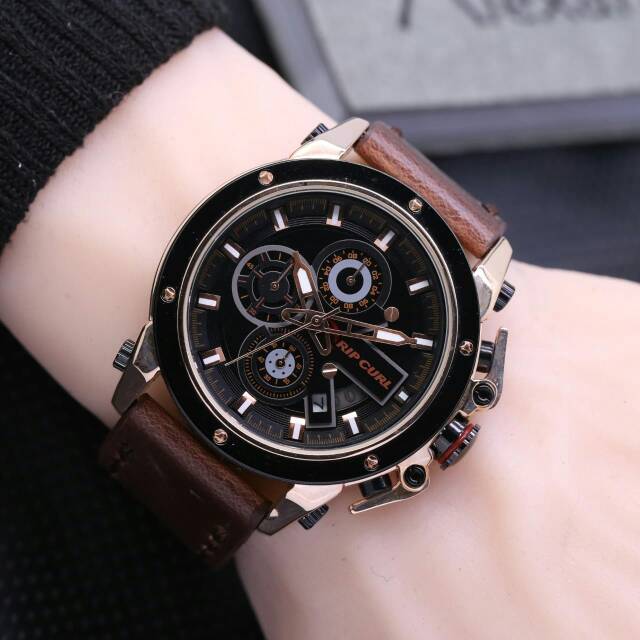Jam Tangan Pria Ripcurl Colorado Tali Kulit - Jam Tangan Ripcurl Tali Kulit - Rcl01