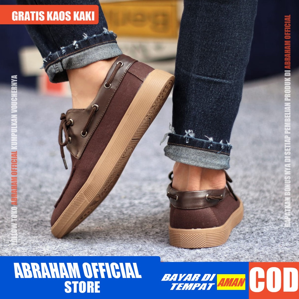 ABRHM x ZAPATO Sepatu Casual Sneaker Pria Cowok/Cowo Sepatu Pria CasualSepatu Sneakers Sepatu Kasual Semi Formal Kerja Kantor Kuliah Gaya Santai Keren Kekinian Original Murah Terlaris