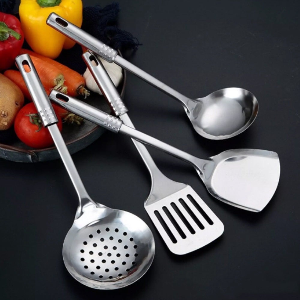 GSF Spatula Set isi 4 pcs - G-4404 / Sutil Spatula Stainless Stell TEBAL