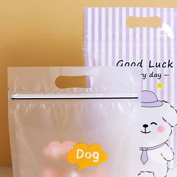 cute cookies candy zip lock packaging bag 15x23cm kantong bungkus kue