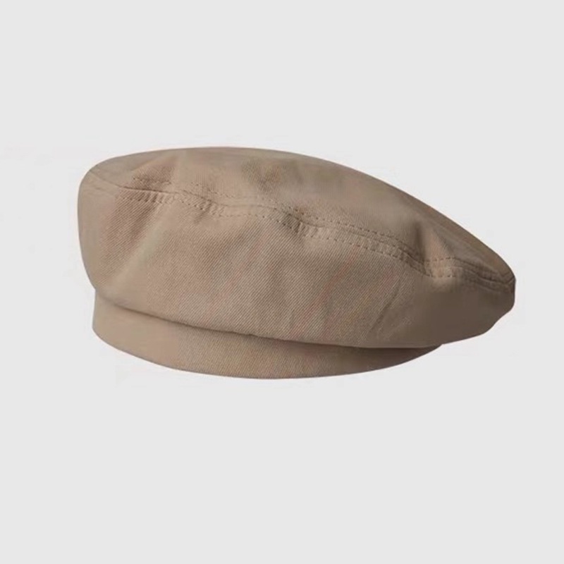 Topi Baret Warna solid Gaya Korea Untuk Wanita