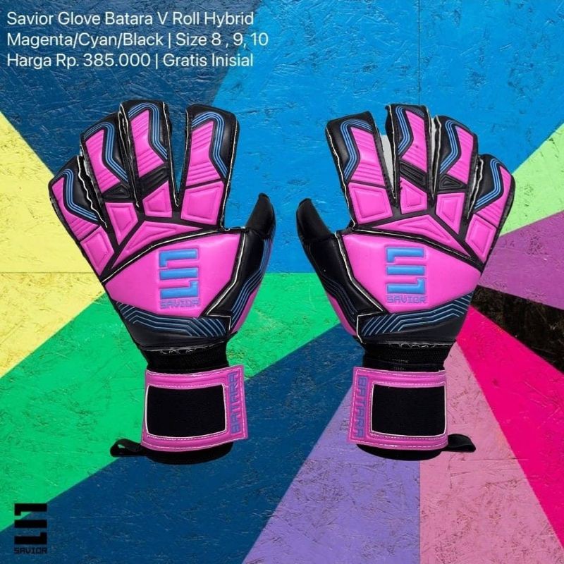 SARUNG TANGAN KIPER ORIGINAL SAVIOR BATARA UNGU READY