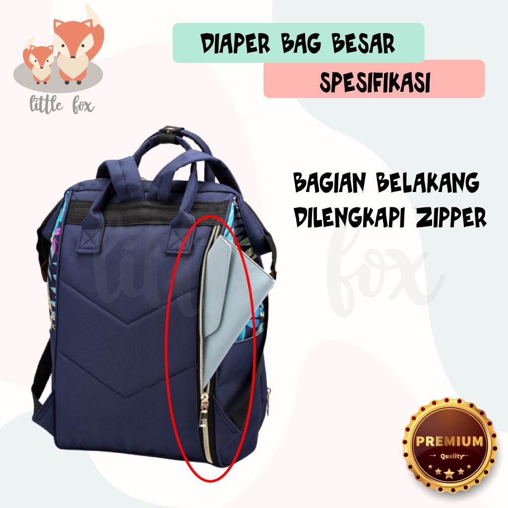 [ IMPORT] Diaper Bag / Tas Keperluan / Tas Ransel Bayi Muat Banyak Kantong / Travelling Bag / Tas Jalan