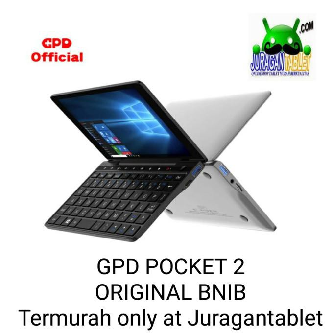 SALE GPD Pocket 2 Intel 3965Y 8/256GB SSD 7" FHD Mini Laptop Windows 10 - Tanpa Case ORI