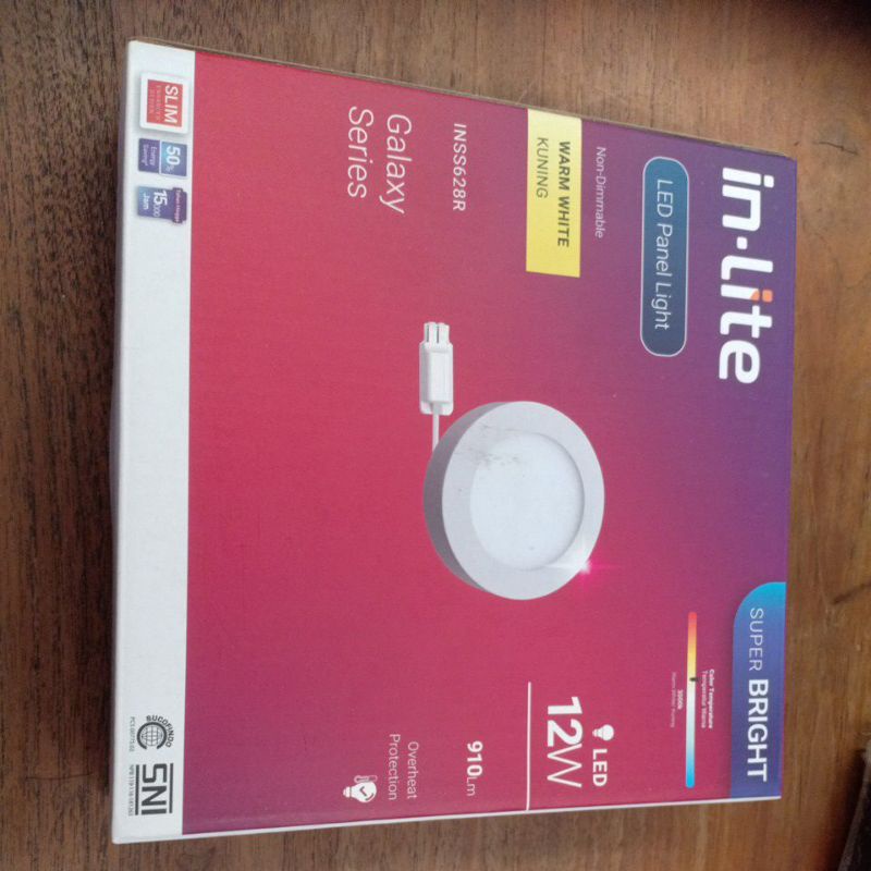 LAMPU LED DOWNLIGHT OUTBOW INLITE 12W/LAMPU LED PANEL OUTBOW/TTEMPEL INLITE 12W