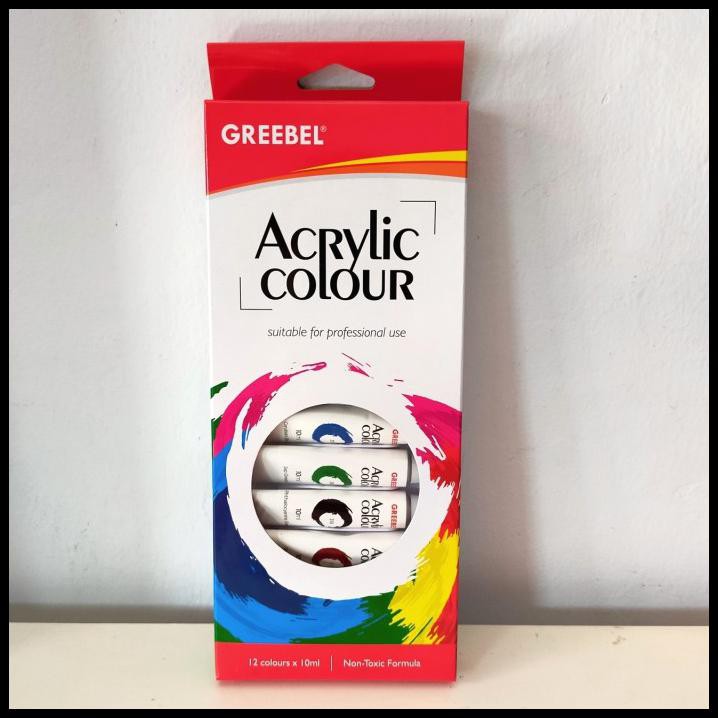 

Cuci Gudang Greebel Acrylic Colour Cat Acrylic 12 Warna 10Ml Art Craft Painting
