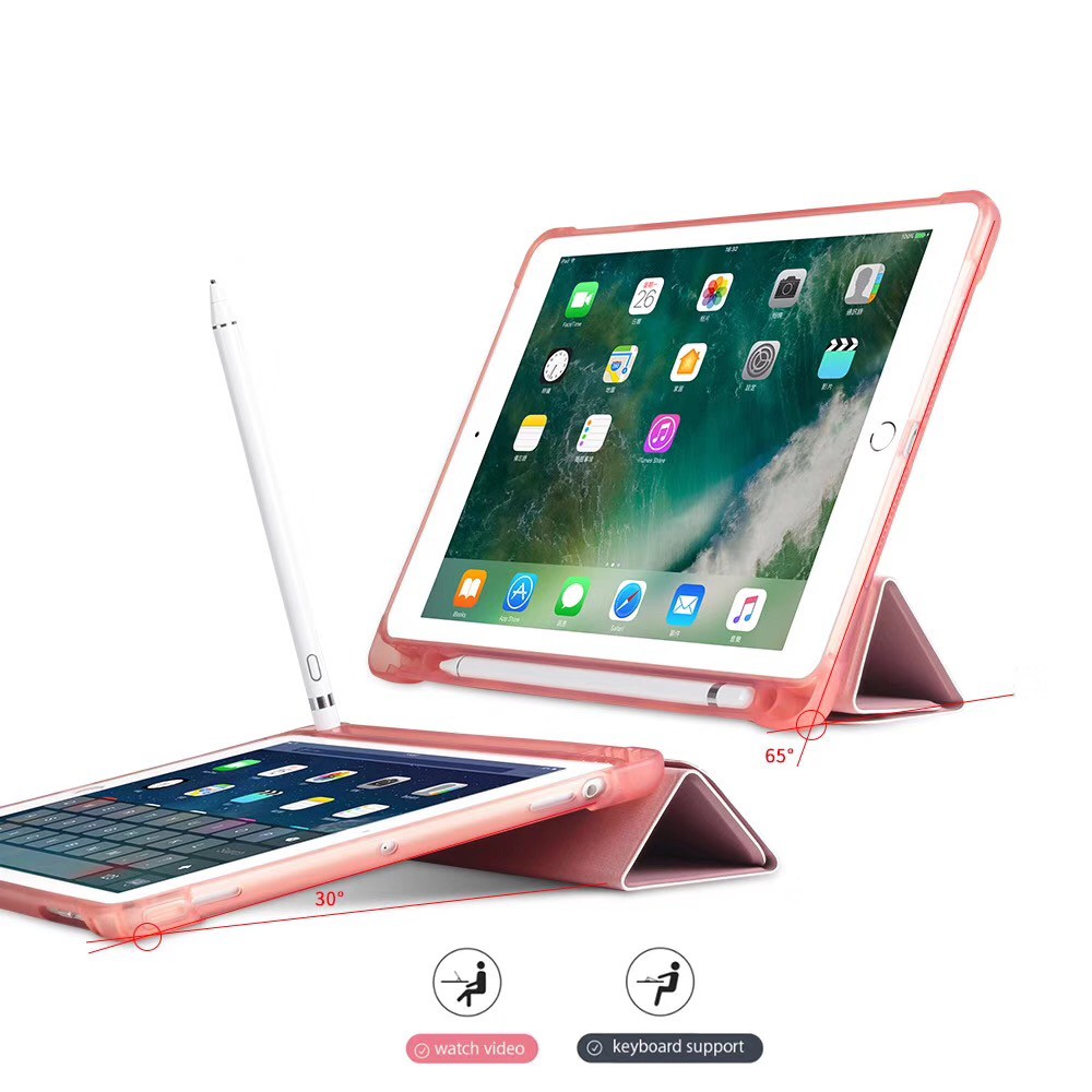 Flip Case Fleksibel Bahan TPU dengan Holder Stylus Apple