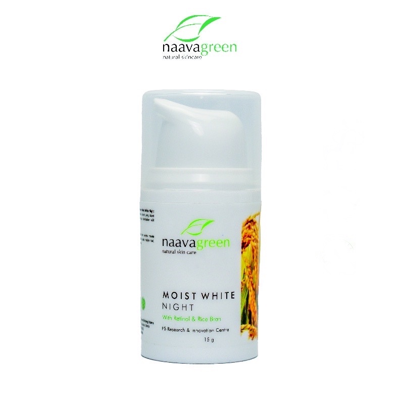 Naavagreen Natural Skincare Moist White Night Krim Malam 15g