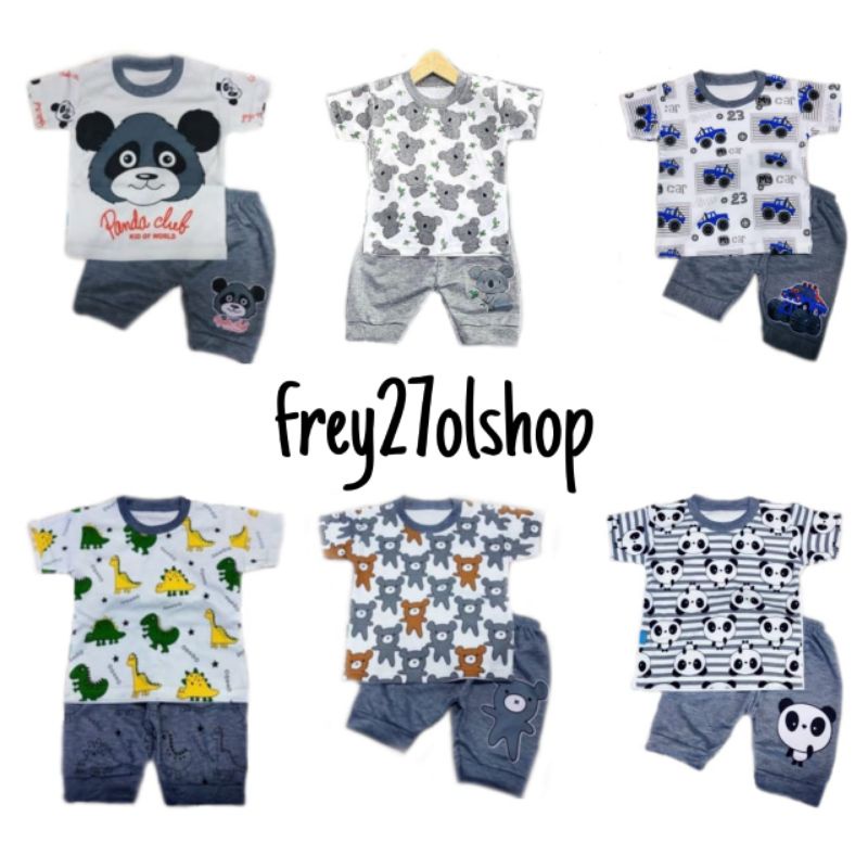 1PC STELAN BAJU BAYI/ANAK 6-12 BLN LAKI-LAKI (MOTIF LUCU)