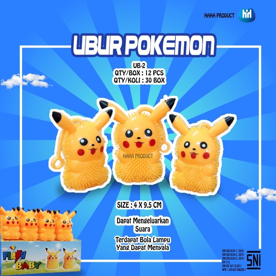 Mainan anak Ubur Bunyi Lampu rubber toys Karakter DOG anjing POKEMON HELOKITTY di tekan di pecet ada suara bunyi cicit citcit toet towet