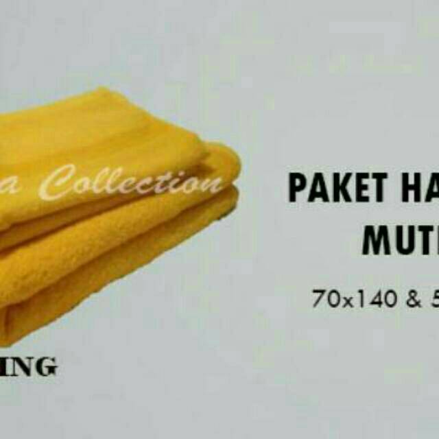 RAISHA COLLECTION Paket Handuk Mutia Jumbo+Tanggung harga paling ekonomis