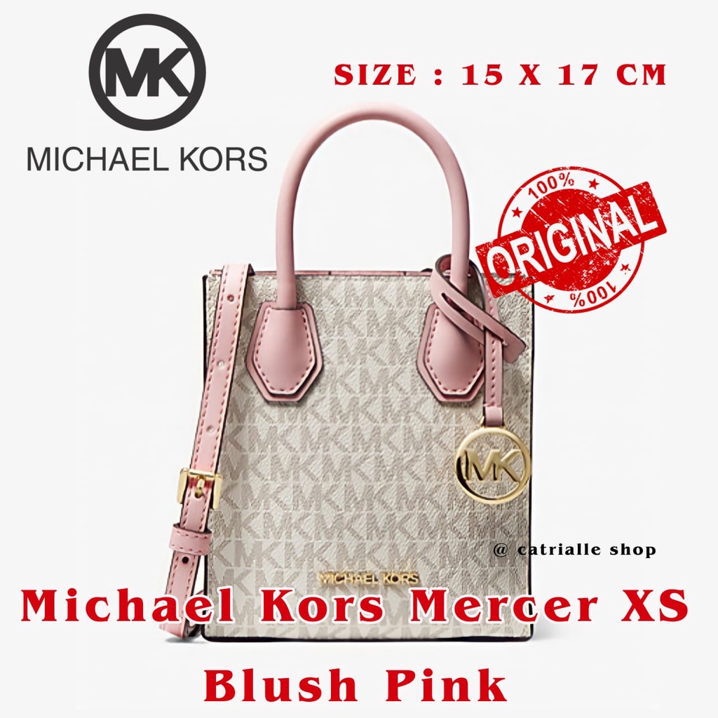 MICHAEL KORS MERCER XS || TAS WANITA || Shopper Powder Blush Pink Original Ori