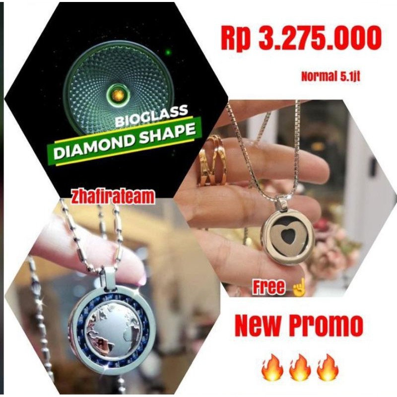 Free Ongkir - Pendant Aura Heart Mini, Bioglass DS, LSM Reborn