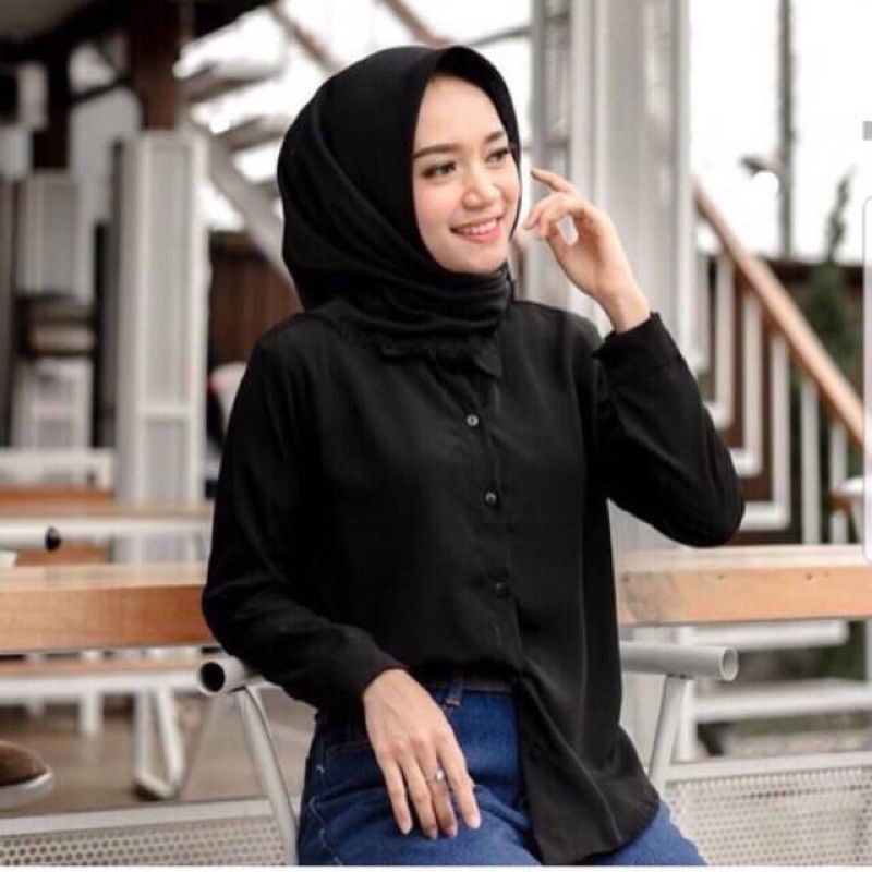 PGMT - KEMEJA BASIC RAYON OVERSIZE XXL / KEMEJA KERJA KANTOR / KEMEJA WANITA