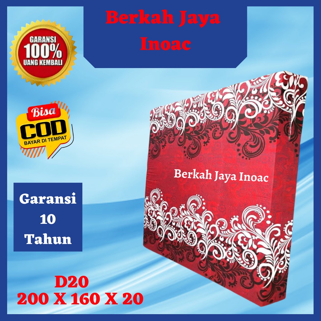 [200 x 160 x 20] Kasur INOAC EOQ D20 uk no 2 Tebal 20 cm Garansi 10 Tahun / Kasur Busa INOAC EOQ D20