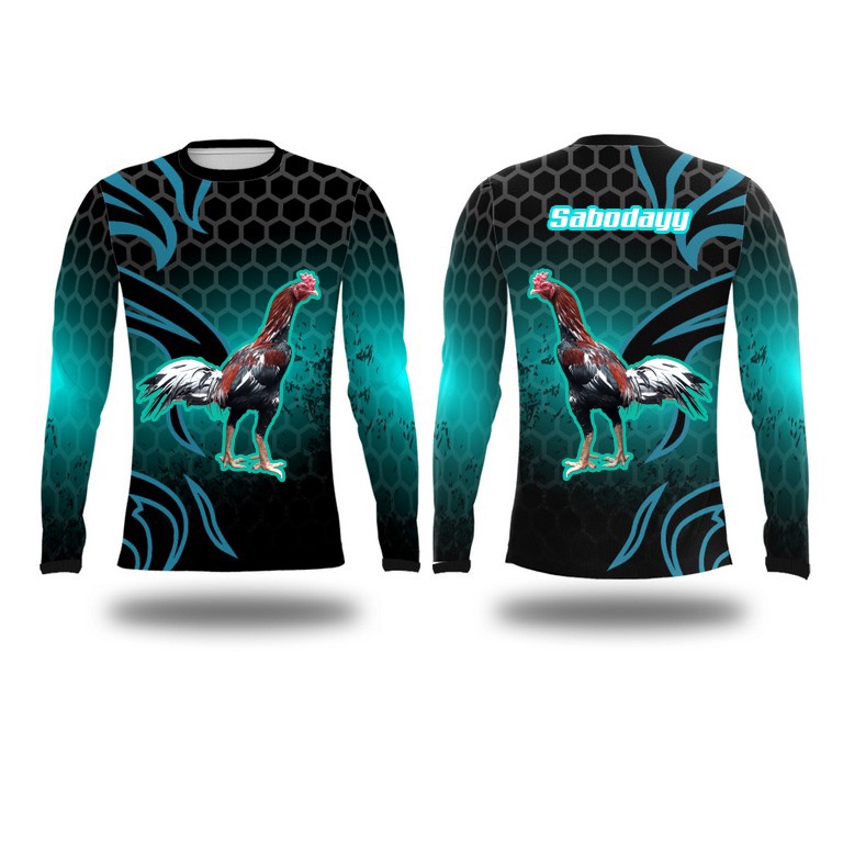 Kaos Baju jersey jersy team tim ayam jago jantan Lengan Panjang full print custom GRATIS tambah nama