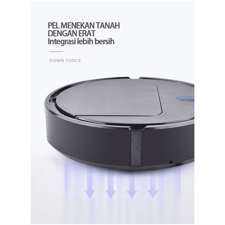 menyapu, mengepel, dan menyedot debu 3-in-1 Vacum Robot Pembersih Debu Lantai Smart Vakum Vacuum Cleaner