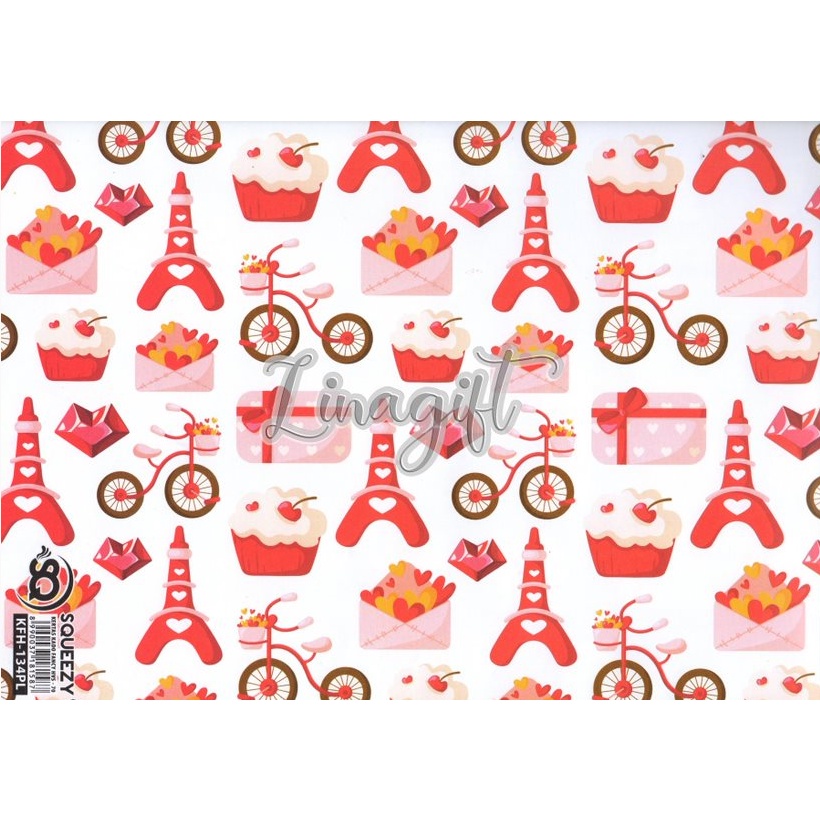 ( 5 Lembar ) KERTAS KADO SQ DOFF - GIFT WRAPPING PAPER PARIS LONDON EIFFEEL CLASSIC VINTAGE EUSTHATIC MODERN