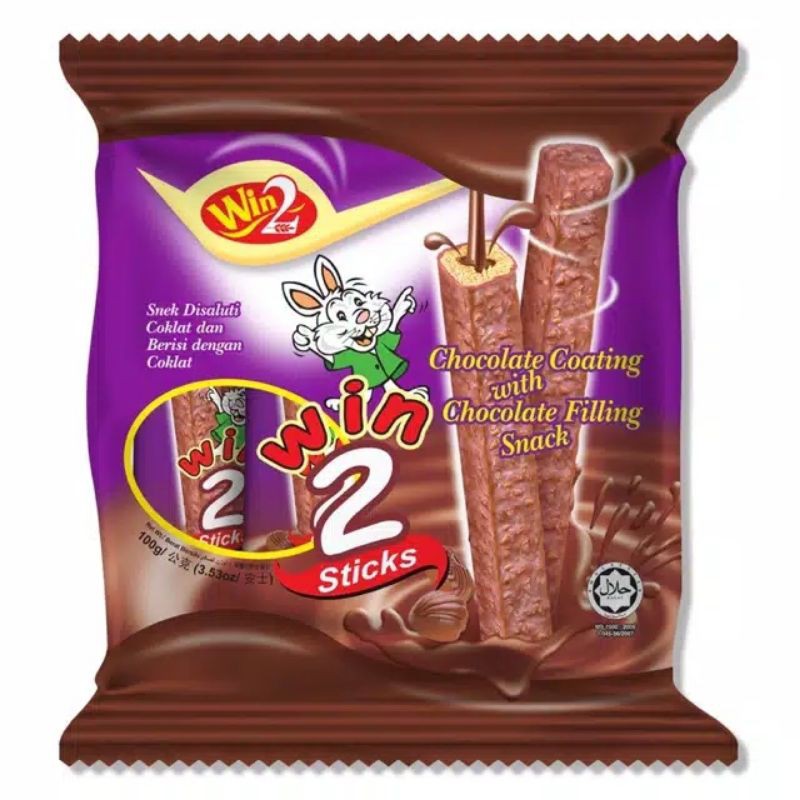 

Win2 Stick Choco Coating with Filling Snack - Malaysia - 100 gram