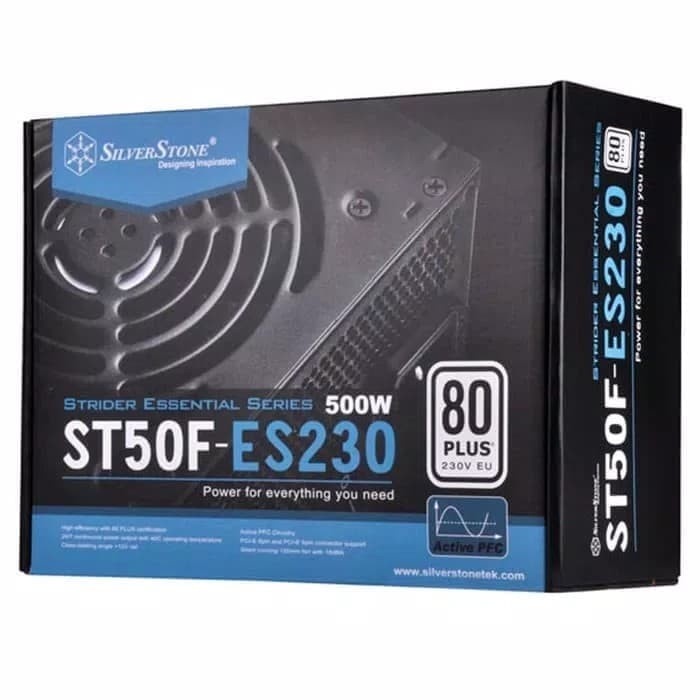 Power Supply SILVERSTONE 500W ST50F-ES230 80+ PSU FLAT CABLE