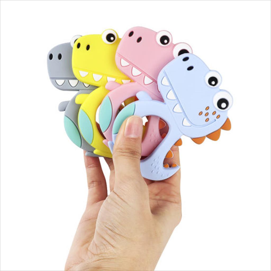 T24 - Teether Fun Dino / Baby Hedgehog , Gigitan Bayi Karakter Lucu