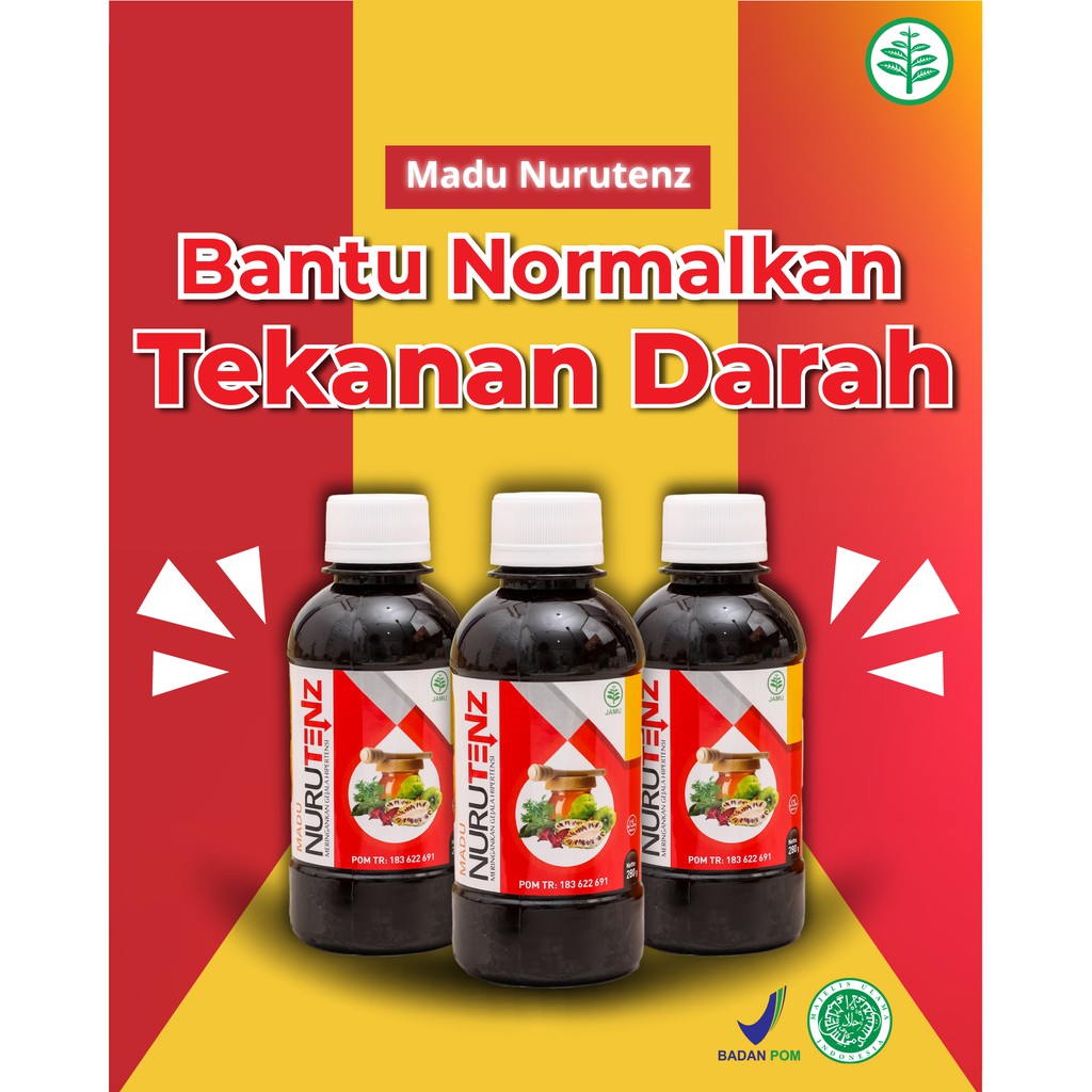 Madu Nurutenz Obat Herbal Asli Atasi Hipertensi Tekanan Darah Tinggi Dan Cegah Stroke Original Shopee Indonesia