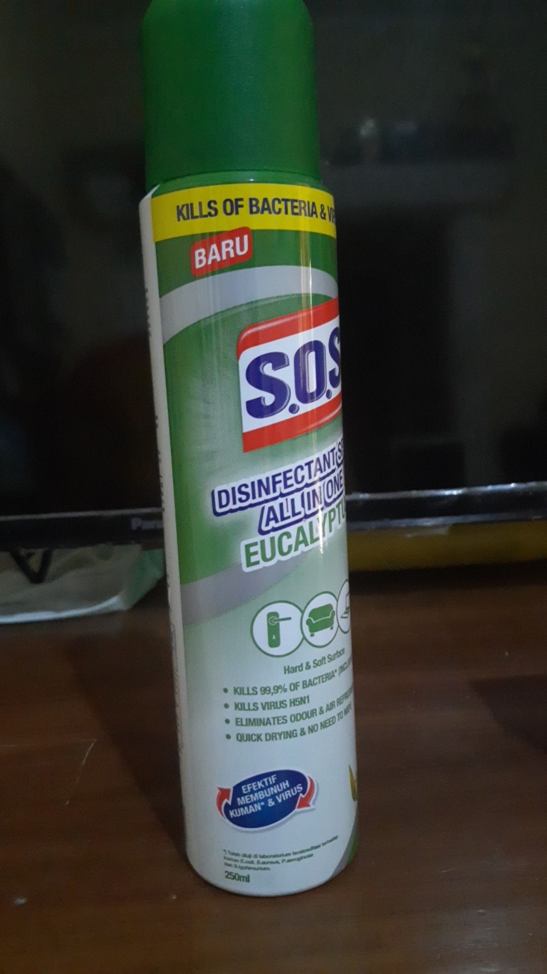 Sos Disinfectant Spray All In One Eucalyptus 250ml
