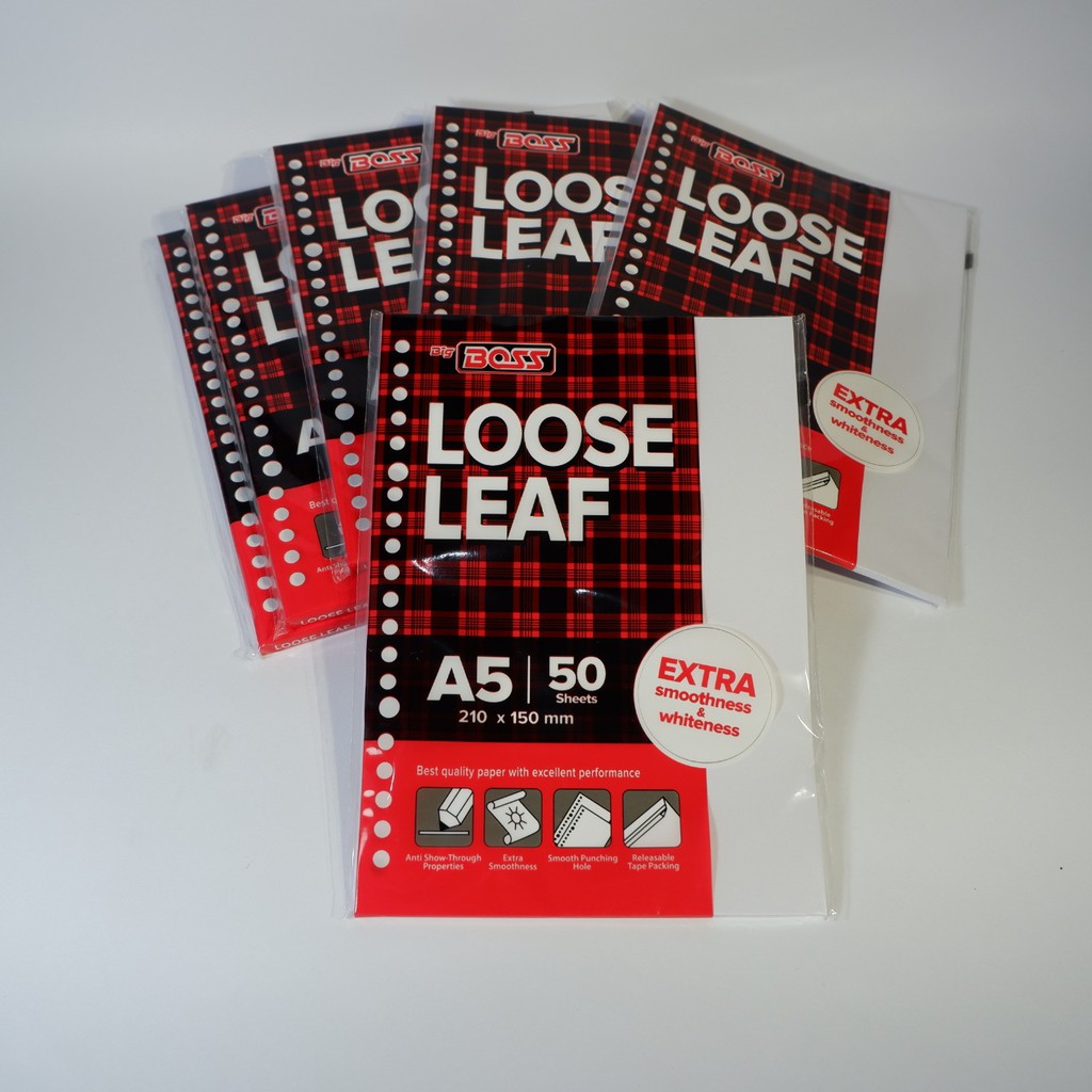 

LOOSE LEAF BIG BOSS A5 20 HOLES BERGARIS / POLOS ISI 50 & 100 LEMBAR | ALHAZEN_BS