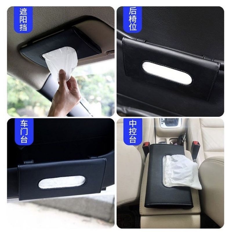 kotak tissue sunvisor mobil tempat tissue mobil SLIM MODE Tempat Tissue Motif Silang Tisu Jepit Sunvisor Slot Pintu atau Kantong Belakang Jok Mobil